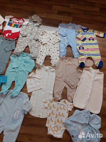 Вещи пакетом на новорождённого 56-62-68