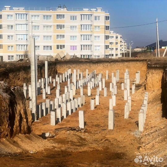 Фундамент на жб сваях под ключ / Жб сваи