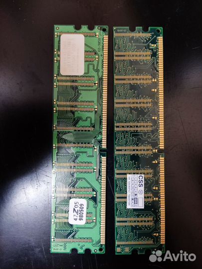 Оперативная память DDR 256 mb (2 шт.)