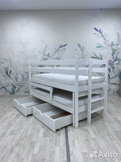 Детская кровать из березы для 2-х детей