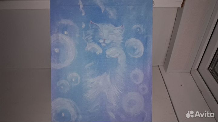 Картина кот В облаках