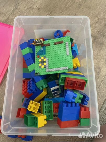 Коробка Lego сборное+конструктор кубики