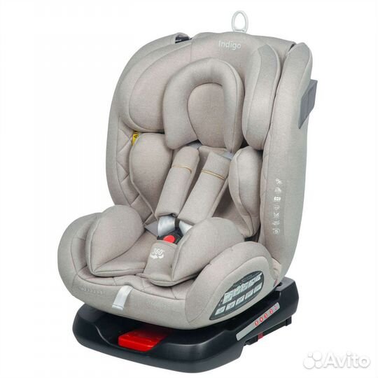 Автокресло 0-36 isofix Indigo поворот на 360 гр