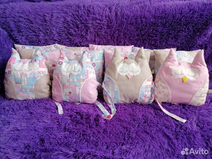 Бортики-подушки в кроватку