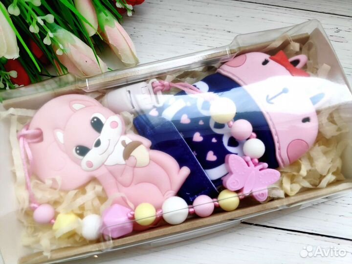 Набор грызунок плюс митенка