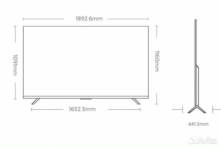 Телевизор Xiaomi S PRO 85 mini-LED (с гарантией)