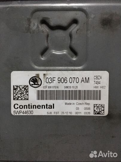 Эбу Skoda Fabia 1.2tsi 03F906070AM