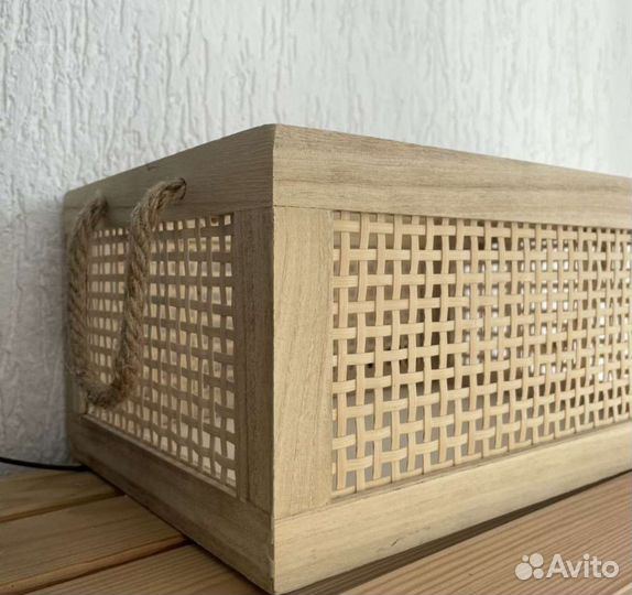 Ящик / корзина / короб плетенный деревянный