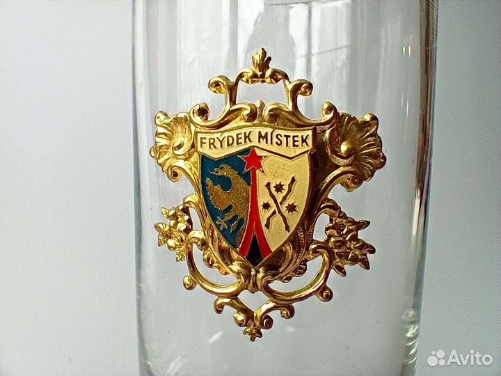 Стакан Чехия с гербом Фридек-Мистек редкий
