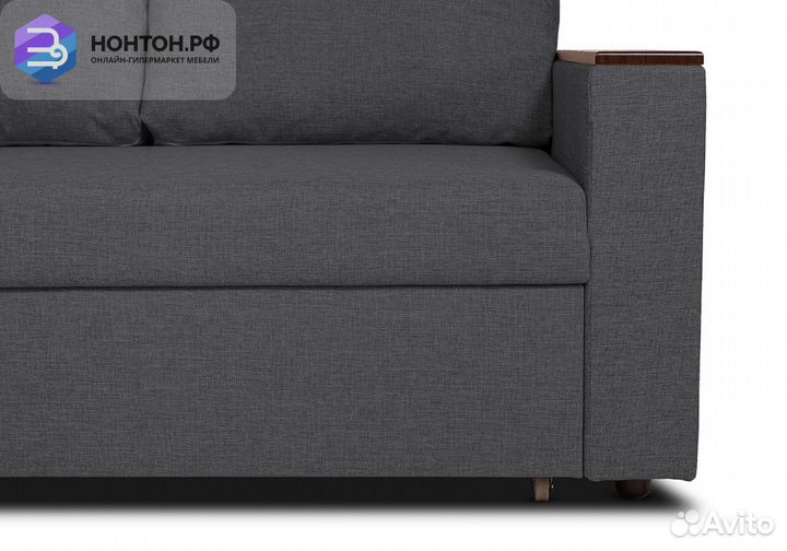 Диван угловой дельфин Тайлер темно-серый