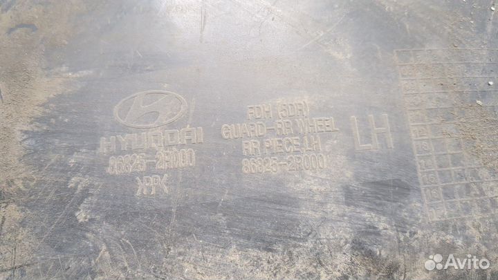 Защита арок (подкрылок) левая передняя Hyundai i30