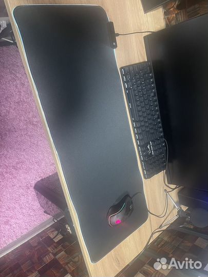 Игровой коврик для мыши большой/RGB-подсветкой