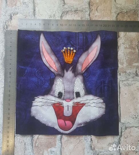 Нашивка на одежду Заяц с короной