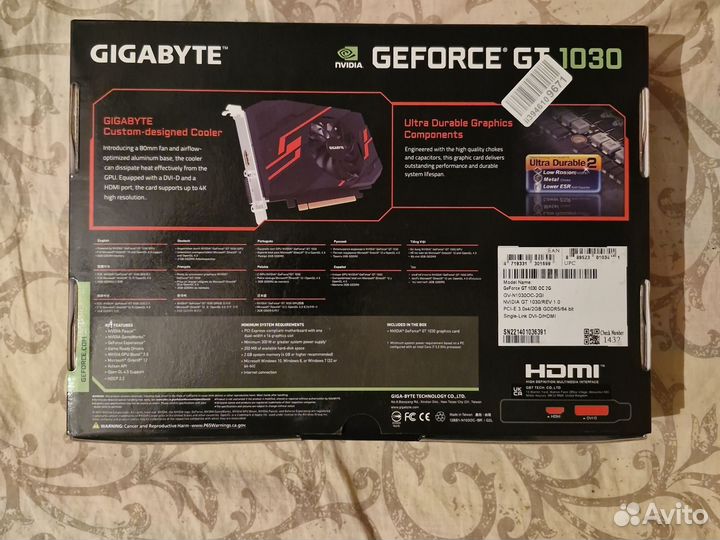 Видеокарта gt 1030