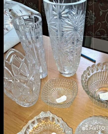 Вазы хрустальные