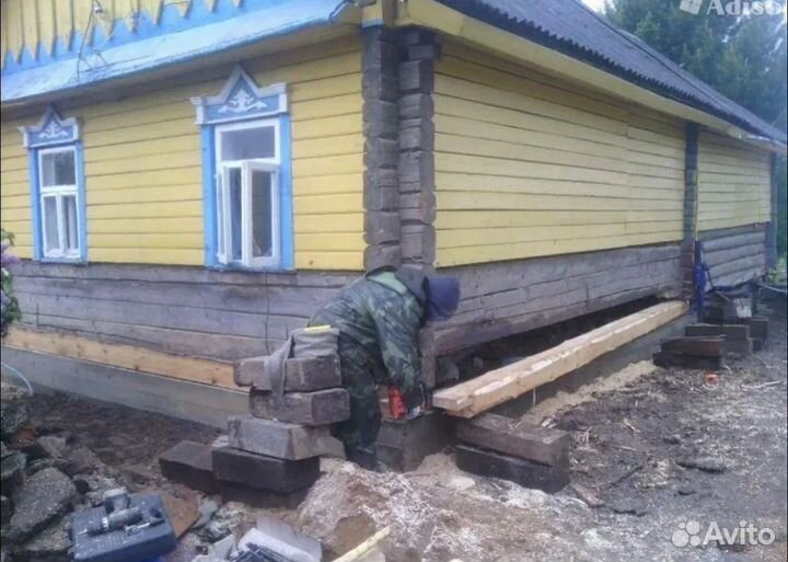 Поднятие домов замена венцов