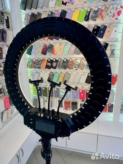 Новая кольцевая лампа 54 см + штатив