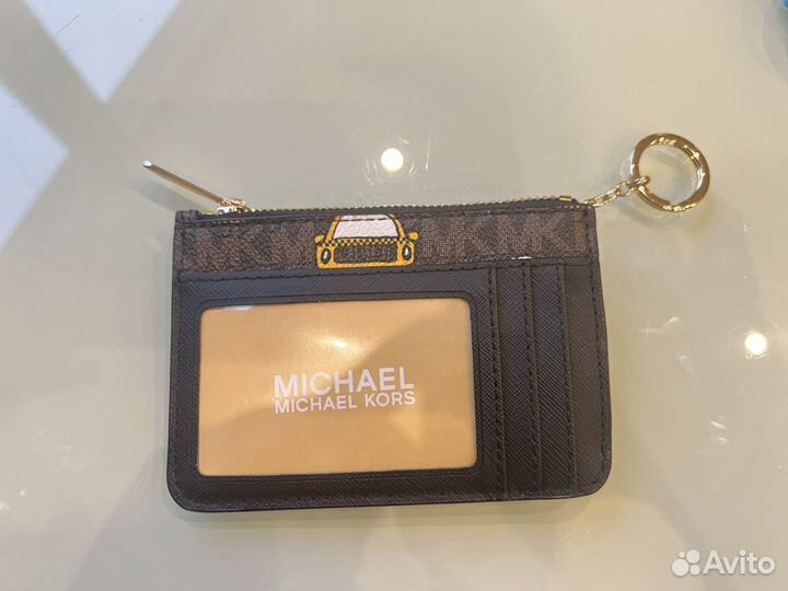 Кошелек визитница Michael Kors монограмма с такси