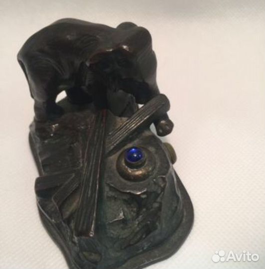 Настольный звонок венская бронза