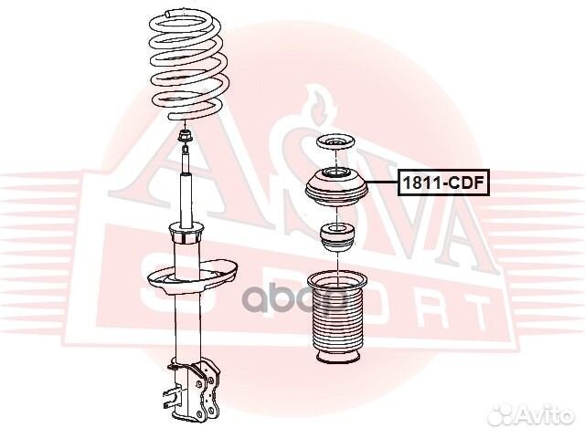 Опора переднего амортизатора в сборе (д-ка