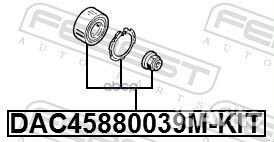 Подшипник ступицы передний DAC45880039M-KIT DAC