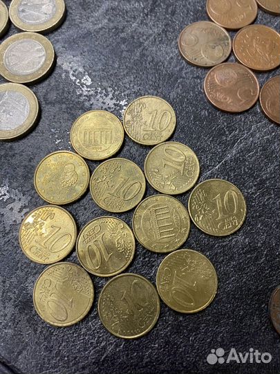 Монеты евро, центы