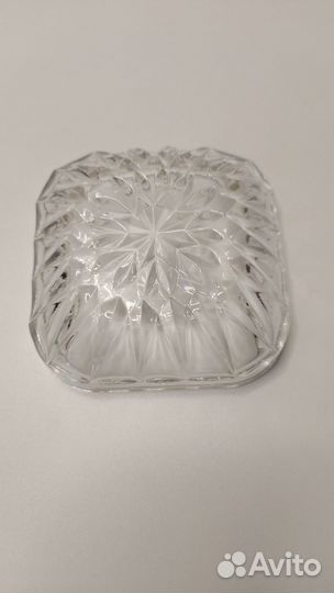 Хрустальная конфетница квадратная