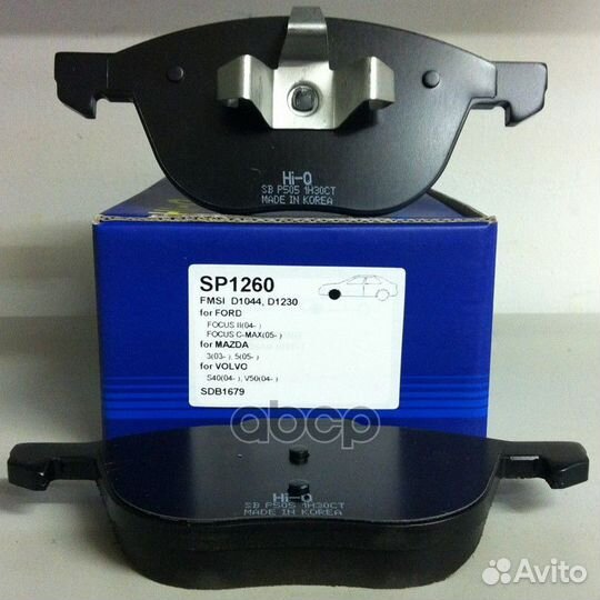 Колодки тормозные Ford focus 2 04/III 10/mazd