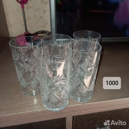 Стаканы хрустальные