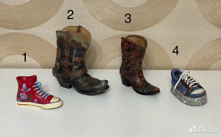 Декоративные башмаки из полистона, пластика