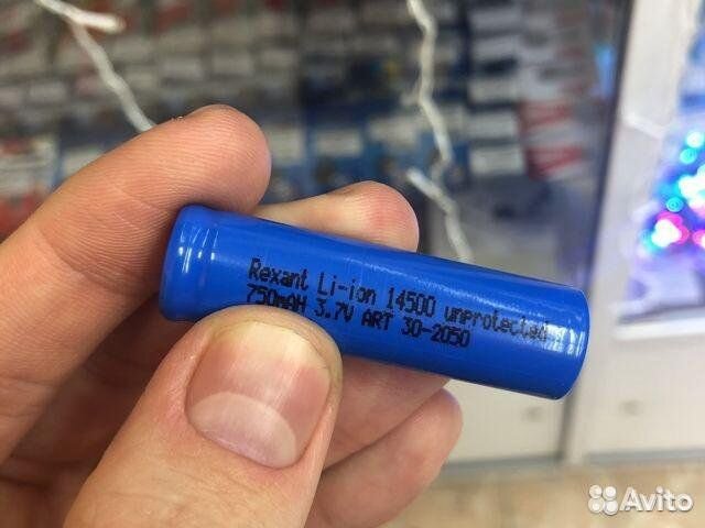 Аккумулятор 14500 750мАч 3.7В Rexant
