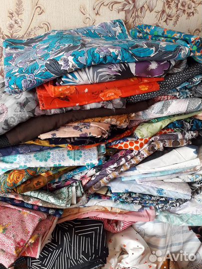 Ткани отрезы СССР бязь.лен.шерсть.джинс