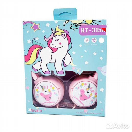 Наушники детские проводные с микрофоном (EV-022/KT