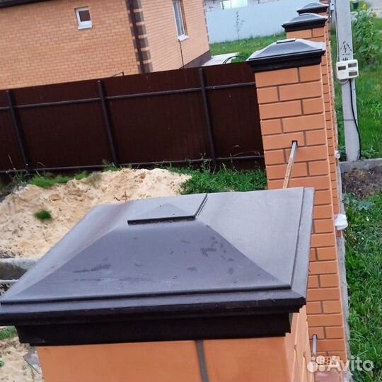 Колпак 385*385 1,5х1,5 кирпича гладкий заглушка