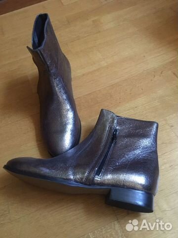 Новые кожаные полусапожки