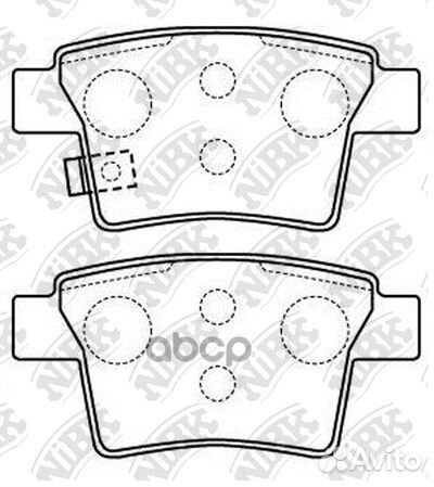 Колодки тормозные дисковые зад PN0501 NiBK