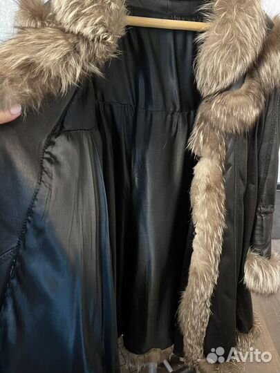 Кожанная куртка с мехом