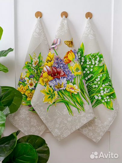 Кухонные полотенца рогожка