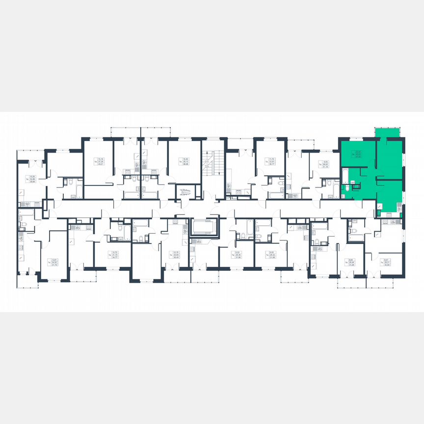 2-к. квартира, 45,8 м², 2/8 эт.