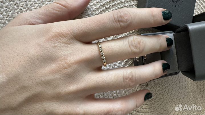 Золотое кольцо бриллианты 585 sunlight