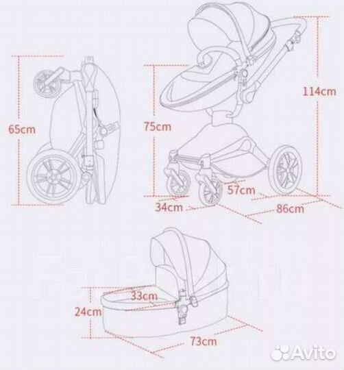 Коляска Hot mom 360 2 в 1