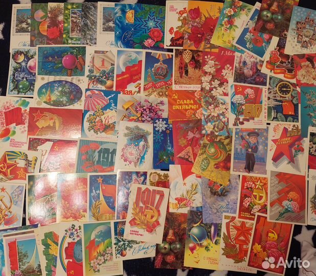 Подборка открыток СССР много опт