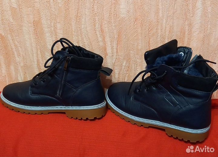 Ботинки мужские на искусст.меху,эко кожа 41-42р