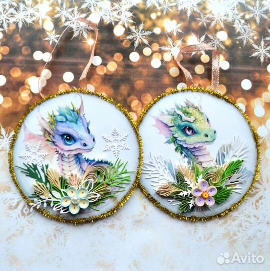 Новогодние сувениры ручной работы. Квиллинг