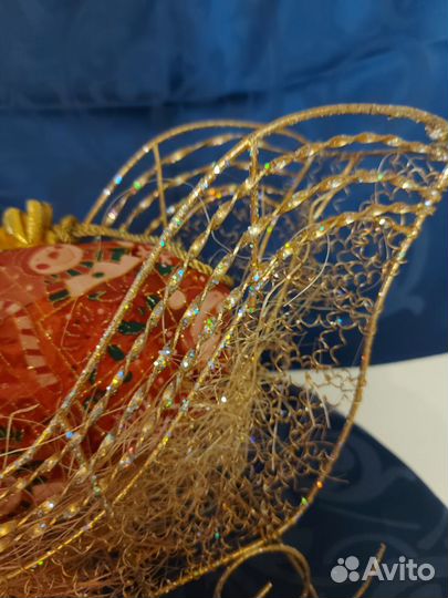 Новогодний декор сани для подарка, интерьера