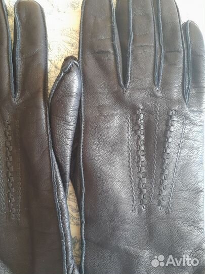 Перчатки кожаные