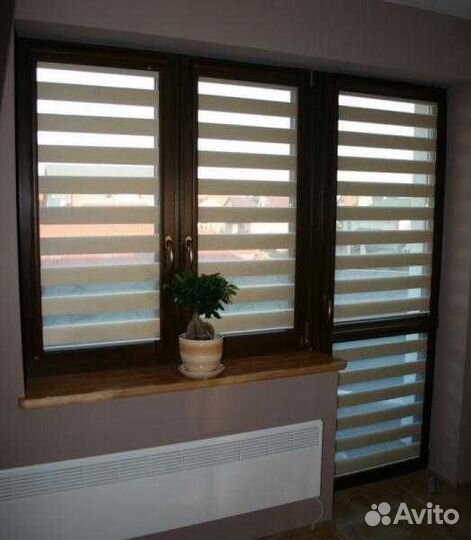 Рулонные шторы день ночь