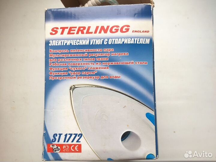 Утюг sterlingg ST 1772 1200wt с отпаривателеи