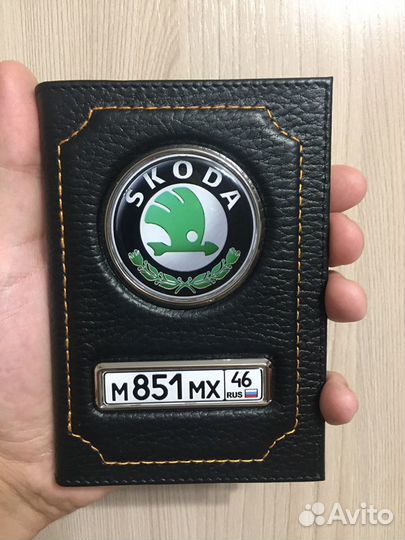 Обложка для документов с гос номером авто