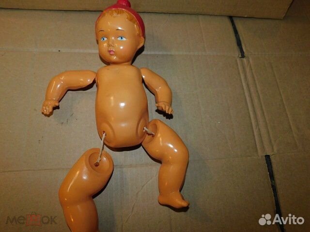 Большая кукла мальчик-пупс целлулоид СССР